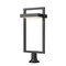 Z-Lite Luttrel 1 Light Outdoor Pier Mounted Fixture 566PHXLR-553PM-BK-LE - alternate 3